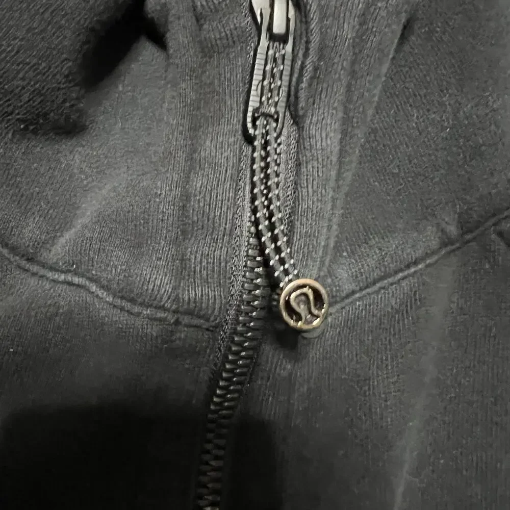 Lululemon Scuba Oversized 1/2 Zip Hoodie Womens XL XXL Black Cropped RVU
